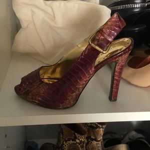 Shoes sandals snake skin